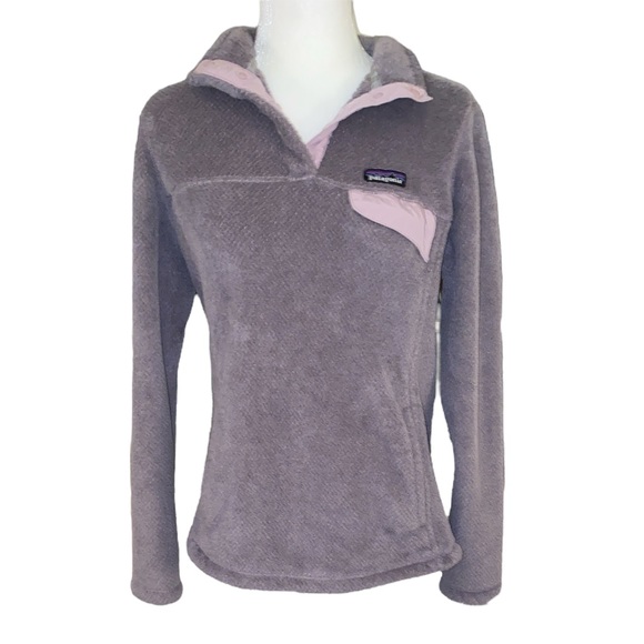 Patagonia Re-Tool Snap-T Lilac Fleece Pullover Fleece Jacket - L - Picture 3 of 15